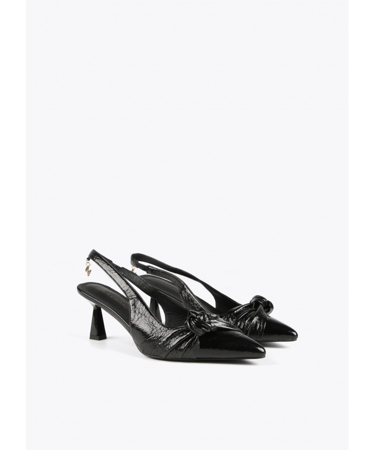 LOLA CASADEMUNT/ SLINGBACK STILETTO SHOES BLACK /MF2405007