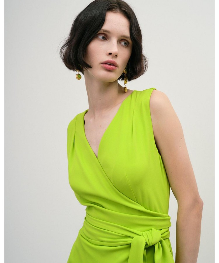 ACCESS / OPEN BACK CROISE DRESS / LIME / 3341-538