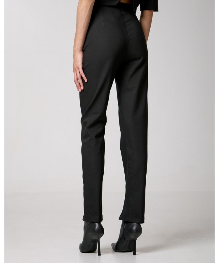 ACCESS / STRAIGHT LINE TROUSERS-GOLDEN ZIP / BLACK