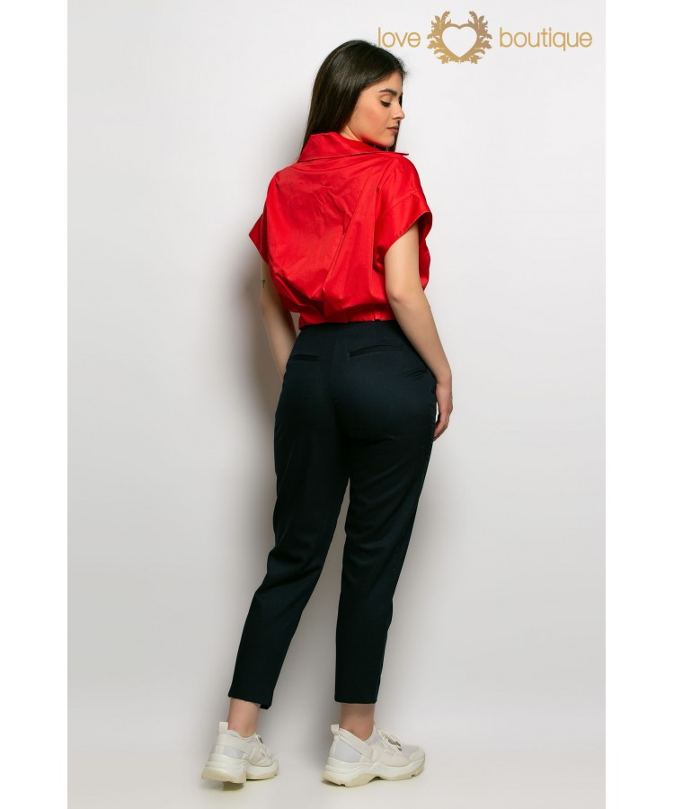 INNOCENT / PEARL CROP SHIRT / RED /  8001