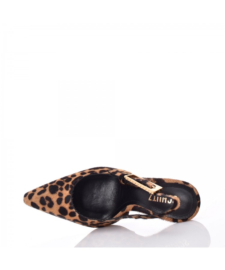 SCHUTZ/ Γόβα animal print με χρυσό στιλέτο/ S2199700040001