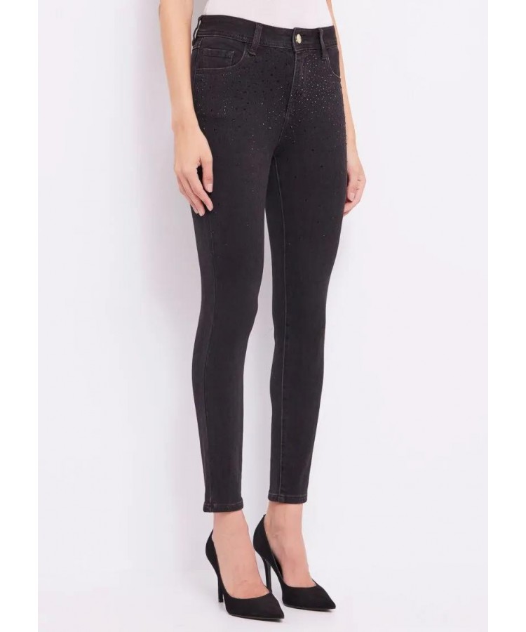 GAUDI/ SKINNY DENIM JEANS WITH STRASS/ 421BD26002