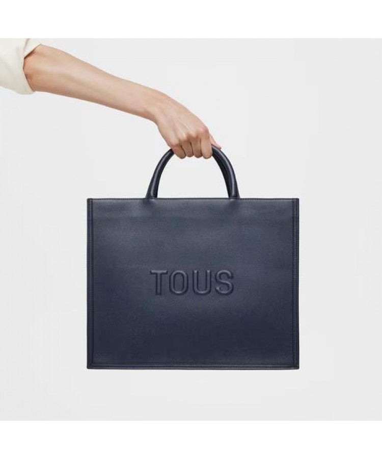 TOUS/Μεγάλη τσάντα shopper Amaya TOUS Brenda σε μπλε μαρέν χρώμα/2002106433