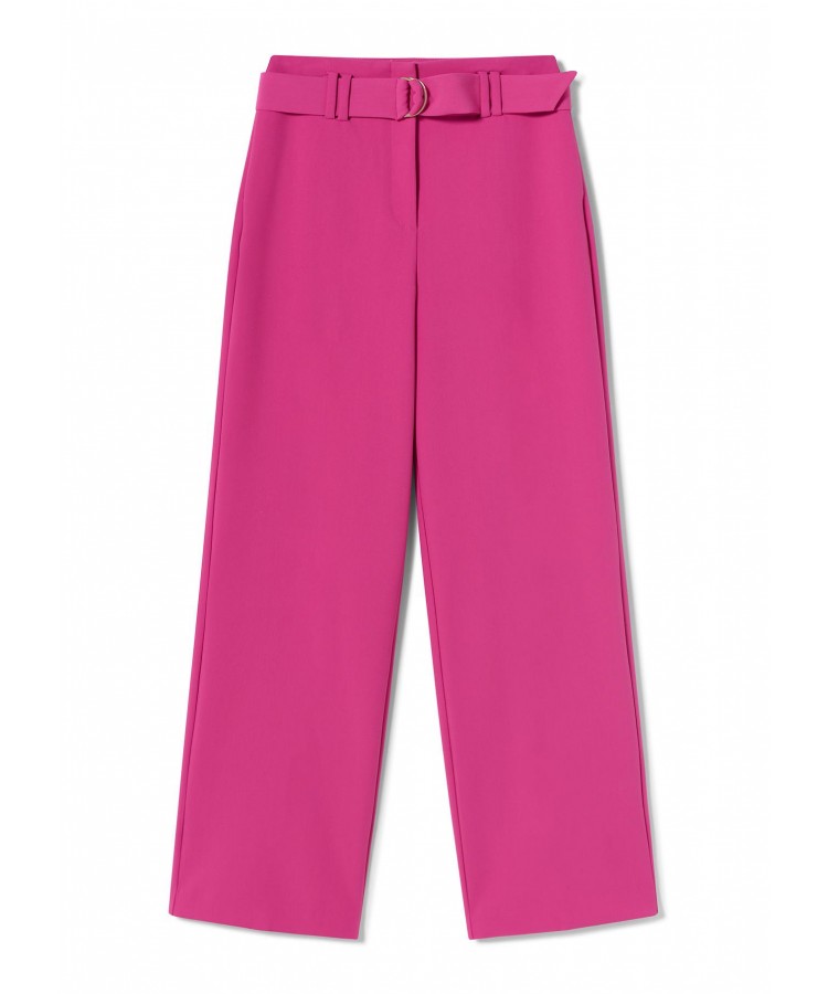 LOLA CASADEMUNT/WIDE-LEG TROUSERS WITH BELT / MF2414005