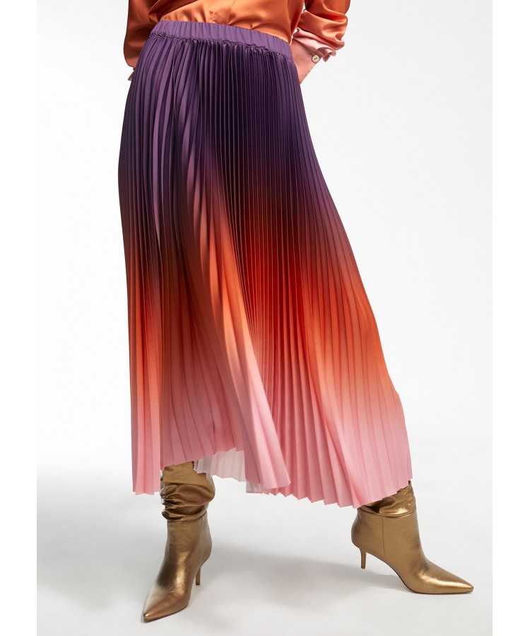 LOLA CASADEMUNT/ PLEATED OMBRÉ SKIRT / LF2408002